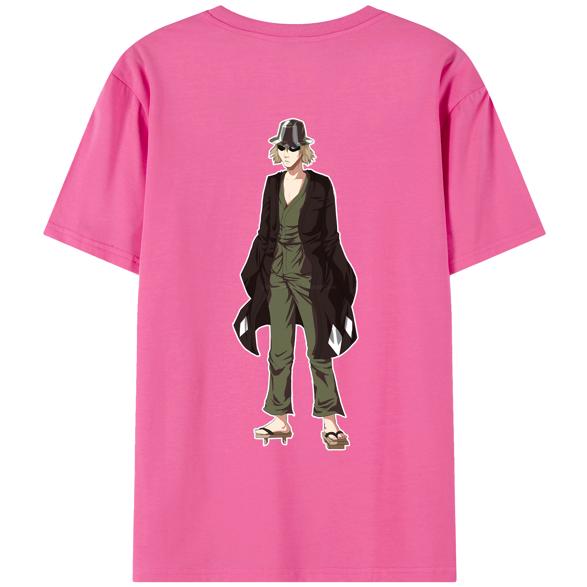 （画像用） "ブリーチ 浦原 喜助（うらはら きすけ） BLEACH Urahara Kisuke " レディース半袖Tシャツ(バックプリント)